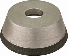 Made in USA - 5" Diam, 1-1/4" Hole Size, 1-3/4" Overall Thickness, 150 Grit, Type 11 Tool & Cutter Grinding Wheel - Very Fine Grade, CBN - Exact Tooling