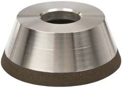Made in USA - 3-3/4" Diam, 1-1/4" Hole Size, 1-1/2" Overall Thickness, 120 Grit, Type 11 Tool & Cutter Grinding Wheel - Fine Grade, CBN - Exact Tooling