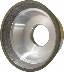 Made in USA - 3-3/4" Diam, 1-1/4" Hole Size, 1-1/2" Overall Thickness, 150 Grit, Type 11 Tool & Cutter Grinding Wheel - Very Fine Grade, CBN - Exact Tooling