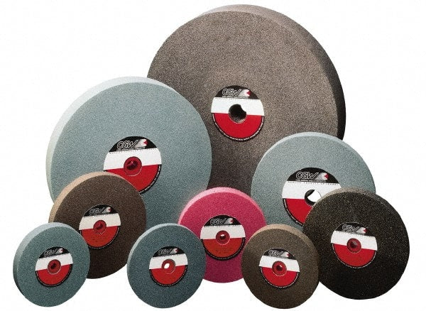 Camel Grinding Wheels - 36 Grit Aluminum Oxide Bench & Pedestal Grinding Wheel - 12" Diam x 1-1/4" Hole x 1-1/2" Thick, 2220 Max RPM, O Hardness, Very Coarse Grade , Vitrified Bond - Exact Tooling