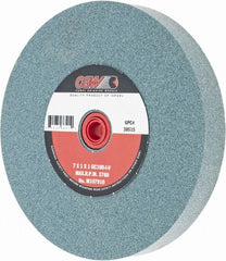 Camel Grinding Wheels - 100 Grit Silicon Carbide Bench & Pedestal Grinding Wheel - 7" Diam x 1" Hole x 1" Thick, 3760 Max RPM, I Hardness, Fine Grade , Vitrified Bond - Exact Tooling