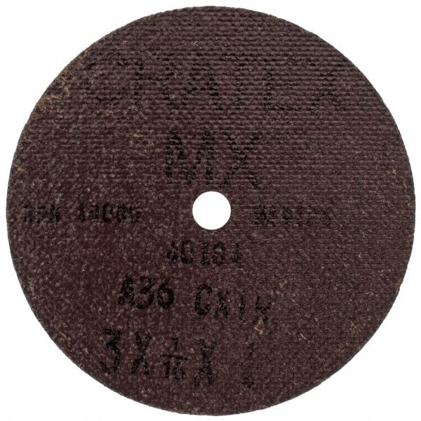 Cratex - 3" Diam 1/4" Hole 36 Grit Fiber Disc - Very Coarse Grade, Aluminum Oxide - Exact Tooling