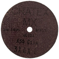 Cratex - 3" Diam 1/4" Hole 36 Grit Fiber Disc - Very Coarse Grade, Aluminum Oxide - Exact Tooling