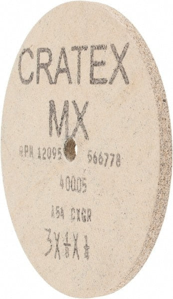 Cratex - 3" Diam 1/4" Hole 54 Grit Fiber Disc - Coarse Grade, Aluminum Oxide - Exact Tooling