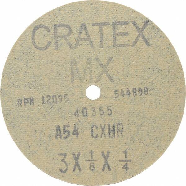 Cratex - 3" Diam 1/4" Hole 54 Grit Fiber Disc - Coarse Grade, Aluminum Oxide - Exact Tooling