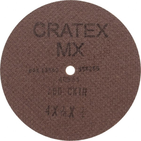 Cratex - 4" Diam 1/4" Hole 80 Grit Fiber Disc - Medium Grade, Aluminum Oxide - Exact Tooling