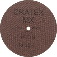 Cratex - 4" Diam 1/4" Hole 80 Grit Fiber Disc - Medium Grade, Aluminum Oxide - Exact Tooling