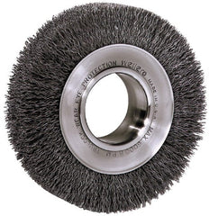 Baldor - 8" OD, 3/4" Arbor Hole, Crimped Wheel Brush - 3/4" Arbor Hole - Exact Tooling