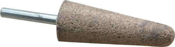 Cratex - 1" Head Diam x 2-3/4" Thickness, A3, Tree End, Aluminum Oxide Mounted Point - Very Coarse Grade, 36 Grit, 10,730 RPM - Exact Tooling