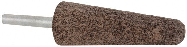 Cratex - 1" Head Diam x 2-3/4" Thickness, A3, Tree End, Aluminum Oxide Mounted Point - Very Coarse Grade, 36 Grit, 10,730 RPM - Exact Tooling