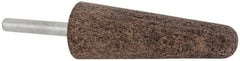 Cratex - 1" Head Diam x 2-3/4" Thickness, A3, Tree End, Aluminum Oxide Mounted Point - Very Coarse Grade, 36 Grit, 10,730 RPM - Exact Tooling