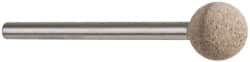 Cratex - 3/8" Head Diam, B122, Ball End, Mounted Point - Medium Grade, 80 Grit - Exact Tooling