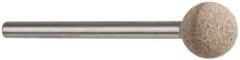 Cratex - 3/8" Head Diam, B122, Ball End, Mounted Point - Medium Grade, 80 Grit - Exact Tooling