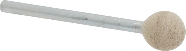 Cratex - 3/8" Head Diam, B122, Ball End, Mounted Point - Medium Grade, 80 Grit - Exact Tooling