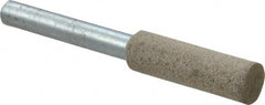 Cratex - 3/8" Head Diam x 1-1/4" Thickness, W179, Cylinder End, Mounted Point - Medium Grade, 80 Grit - Exact Tooling