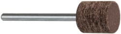 Cratex - 1/2" Head Diam x 1/2" Thickness, W185, Cylinder End, Aluminum Oxide Mounted Point - Very Coarse Grade, 36 Grit, 16,870 RPM - Exact Tooling