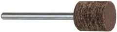 Cratex - 1/2" Head Diam x 1/2" Thickness, W185, Cylinder End, Aluminum Oxide Mounted Point - Very Coarse Grade, 36 Grit, 16,870 RPM - Exact Tooling