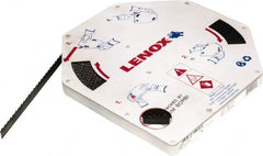 Lenox - 1/2" x 100' x 0.025" Carbon Steel Band Saw Blade Coil Stock - 4 TPI, Toothed Edge, Hook Form, Raker Set, Flexible Back, Constant Pitch, Contour Cutting - Exact Tooling