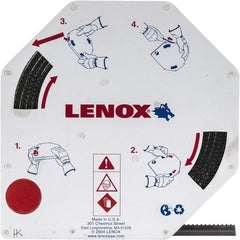 Lenox - 1/2" x 100' x 0.025" Carbon Steel Band Saw Blade Coil Stock - 6 TPI, Toothed Edge, Hook Form, Raker Set, Flexible Back, Constant Pitch, Contour Cutting - Exact Tooling