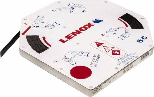 Lenox - 1/2" x 100' x 0.025" Carbon Steel Band Saw Blade Coil Stock - 18 TPI, Toothed Edge, Straight Form, Raker Set, Hard Back, Constant Pitch, Contour Cutting - Exact Tooling