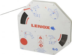 Lenox - 3/8" x 100' x 0.025" Bi-Metal Band Saw Blade Coil Stock - 14 to 18 TPI, Toothed Edge, Wavy Set, Flexible Back, Variable Pitch, Contour Cutting - Exact Tooling