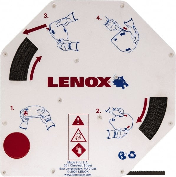 Lenox - 1/4" x 100' x 0.025" Bi-Metal Band Saw Blade Coil Stock - 10 to 14 TPI, Toothed Edge, Modified Raker Set, Flexible Back, Variable Pitch, Contour Cutting - Exact Tooling