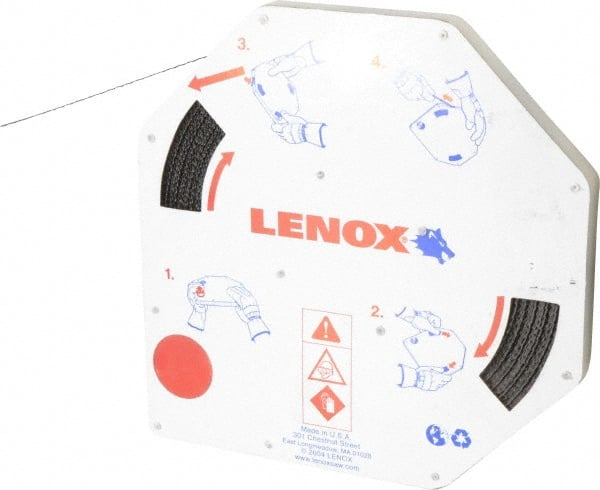 Lenox - 1/2" x 100' x 0.025" Bi-Metal Band Saw Blade Coil Stock - 6 to 10 TPI, Toothed Edge, Modified Raker Set, Flexible Back, Variable Pitch, Contour Cutting - Exact Tooling