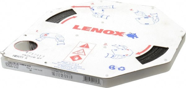 Lenox - 1/2" x 100' x 0.025" Bi-Metal Band Saw Blade Coil Stock - 10 to 14 TPI, Toothed Edge, Modified Raker Set, Flexible Back, Variable Pitch, Contour Cutting - Exact Tooling