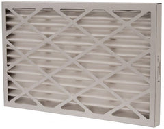 Value Collection - 16" Noml Height x 25" Noml Width x 1-3/4" Noml Depth, 35 to 45% Capture Efficiency, Wireless Pleated Air Filter - MERV 8, Synthetic, Integrated Beverage Board Frame, 500 Max FPM, 1,400 CFM, For Heating & Air Conditioning Units - Exact Tooling