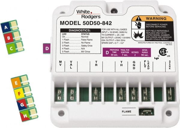 White-Rodgers - 24 VAC, 0.25 Amp, Universal Direct Spark Ignition Control - For Use with Gas Fired Nonintegrated, Forced Air Furnaces, Boilers & Cooking Appliances - Exact Tooling