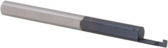 Scientific Cutting Tools - 0.032" Groove Width, 0.06" Min Hole Diam, 3/16" Max Hole Depth, Retaining Ring Grooving Tool - 0.02" Projection, 1-5/16" Shank Length, 1-1/2" OAL, Solid Carbide, AlTiN+ Finish - Exact Tooling