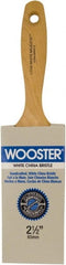 Wooster Brush - 3" Flat Hog Varnish Brush - 3-7/16" Bristle Length, 6-1/2" Maple Beavertail Handle - Exact Tooling