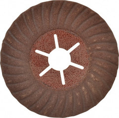 Value Collection - 4-1/2" Diam 7/8" Hole 120 Grit Fiber Disc - Fine Grade, Aluminum Oxide, 13,300 Max RPM - Exact Tooling