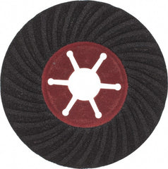 Value Collection - 4-1/2" Diam 7/8" Hole 120 Grit Fiber Disc - Fine Grade, Silicon Carbide, 13,300 Max RPM - Exact Tooling