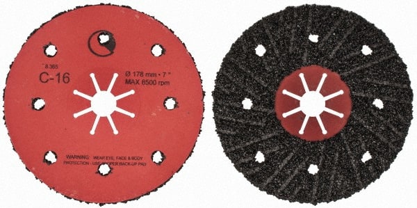 Value Collection - 7" Diam 7/8" Hole 16 Grit Fiber Disc - Very Coarse Grade, Silicon Carbide, 8,000 Max RPM - Exact Tooling