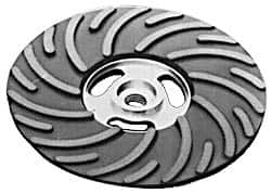 Made in USA - 6" Diam Disc Backing Ribbed Backing Pad - Soft Density, 8,600 RPM - Exact Tooling