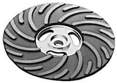 Made in USA - 6" Diam Disc Backing Ribbed Backing Pad - Soft Density, 8,600 RPM - Exact Tooling