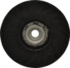 Made in USA - 5" Diam Disc Backing Ribbed Backing Pad - Hard Density, 13,000 RPM - Exact Tooling