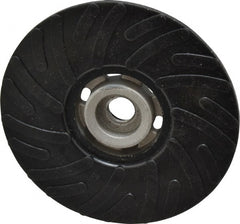 Made in USA - 5" Diam Disc Backing Ribbed Backing Pad - Medium Density, 13,000 RPM - Exact Tooling
