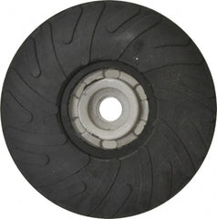 Made in USA - 5" Diam Disc Backing Ribbed Backing Pad - Soft Density, 13,000 RPM - Exact Tooling