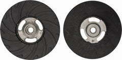 Made in USA - 6" Diam Disc Backing Ribbed Backing Pad - Hard Density, 8,600 RPM - Exact Tooling