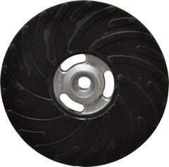 Made in USA - 7" Diam Disc Backing Ribbed Backing Pad - Hard Density, 8,600 RPM - Exact Tooling