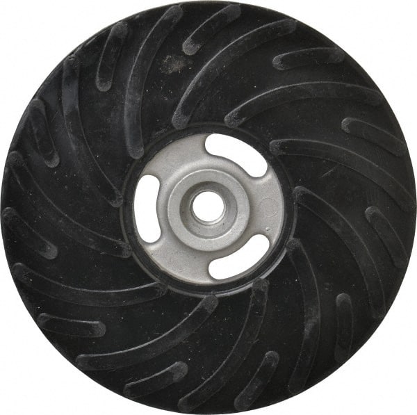 Made in USA - 7" Diam Disc Backing Ribbed Backing Pad - Medium Density, 8,600 RPM - Exact Tooling