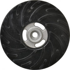 Made in USA - 7" Diam Disc Backing Ribbed Backing Pad - Medium Density, 8,600 RPM - Exact Tooling