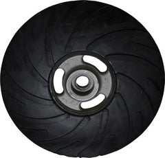 Made in USA - 7" Diam Disc Backing Ribbed Backing Pad - Soft Density, 8,500 RPM - Exact Tooling