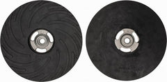 Made in USA - 9" Diam Disc Backing Ribbed Backing Pad - Hard Density, 6,600 RPM - Exact Tooling