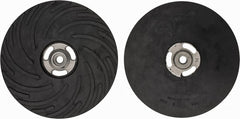 Made in USA - 9" Diam Disc Backing Ribbed Backing Pad - Medium Density, 6,600 RPM - Exact Tooling