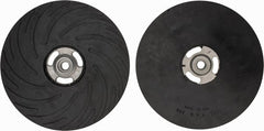 Made in USA - 9" Diam Disc Backing Ribbed Backing Pad - Soft Density, 6,600 RPM - Exact Tooling
