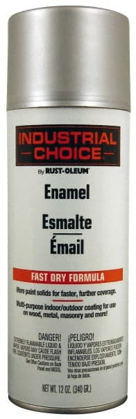 Rust-Oleum - Dull Aluminum, Enamel Spray Paint - 8 to 12 Sq Ft per Can, 12 oz Container - Exact Tooling