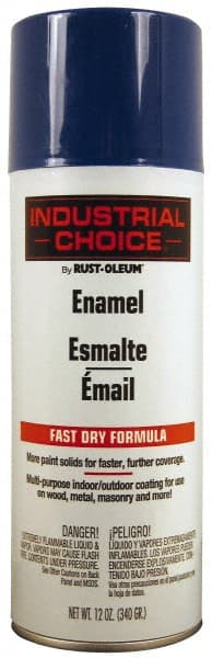 Rust-Oleum - Safety Blue, Enamel Spray Paint - 8 to 12 Sq Ft per Can, 12 oz Container - Exact Tooling